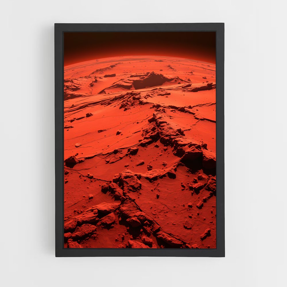 Poster Éclat Martien – affiche Système solaire (vue 2)